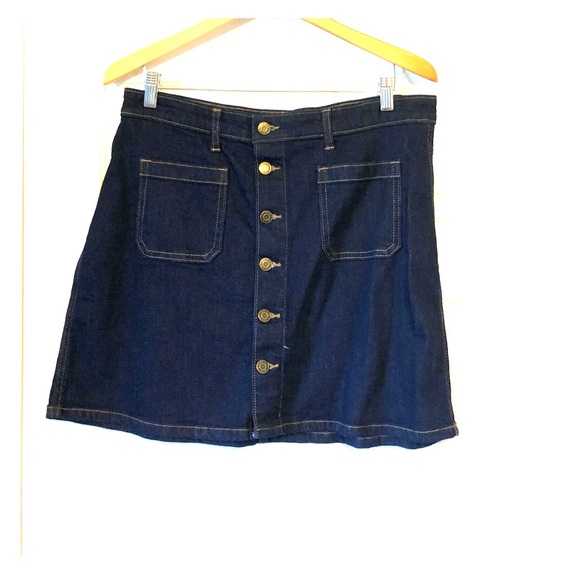 jean skirt with buttons down the front